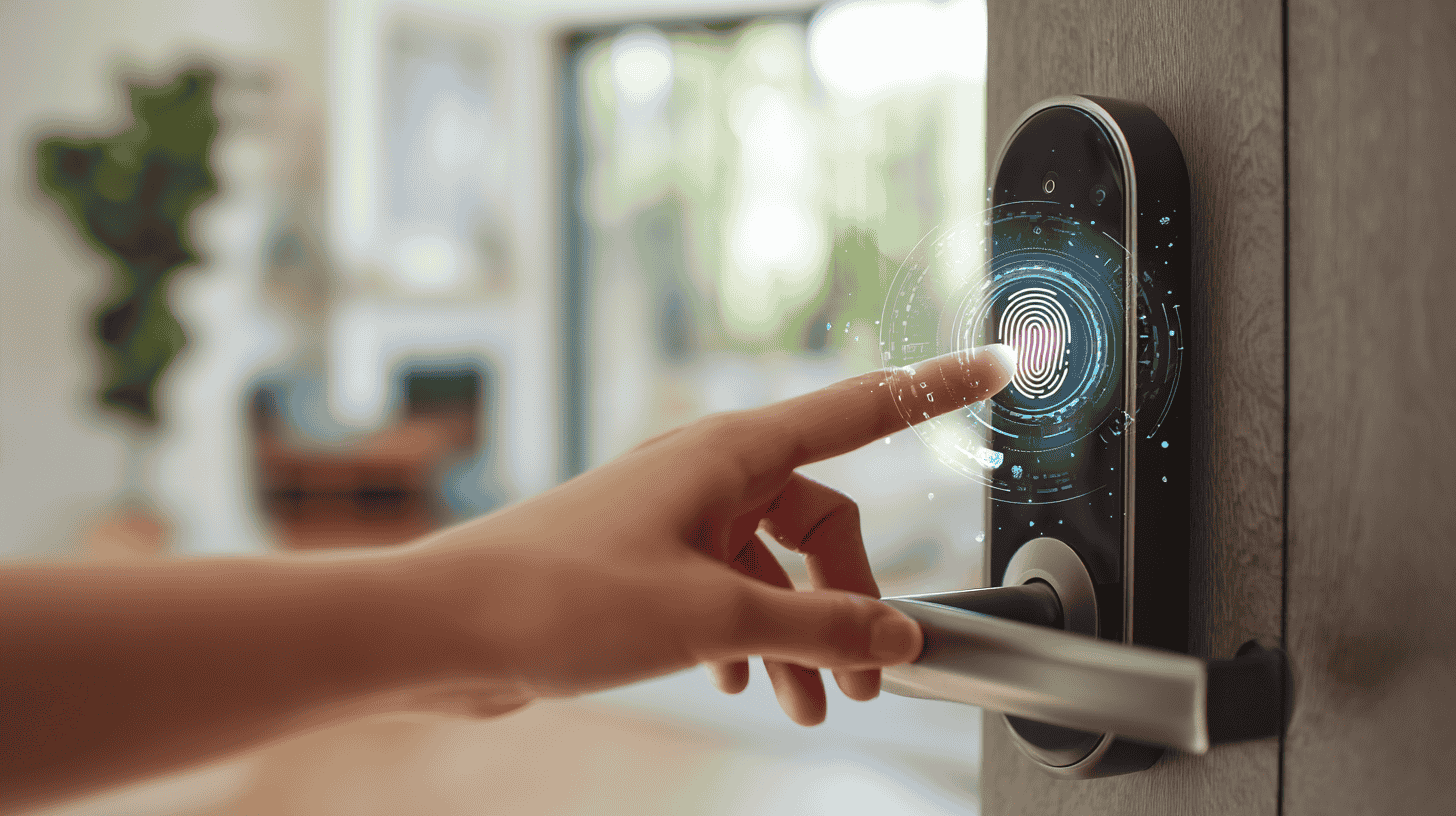 A home security camera with night vision capabilities